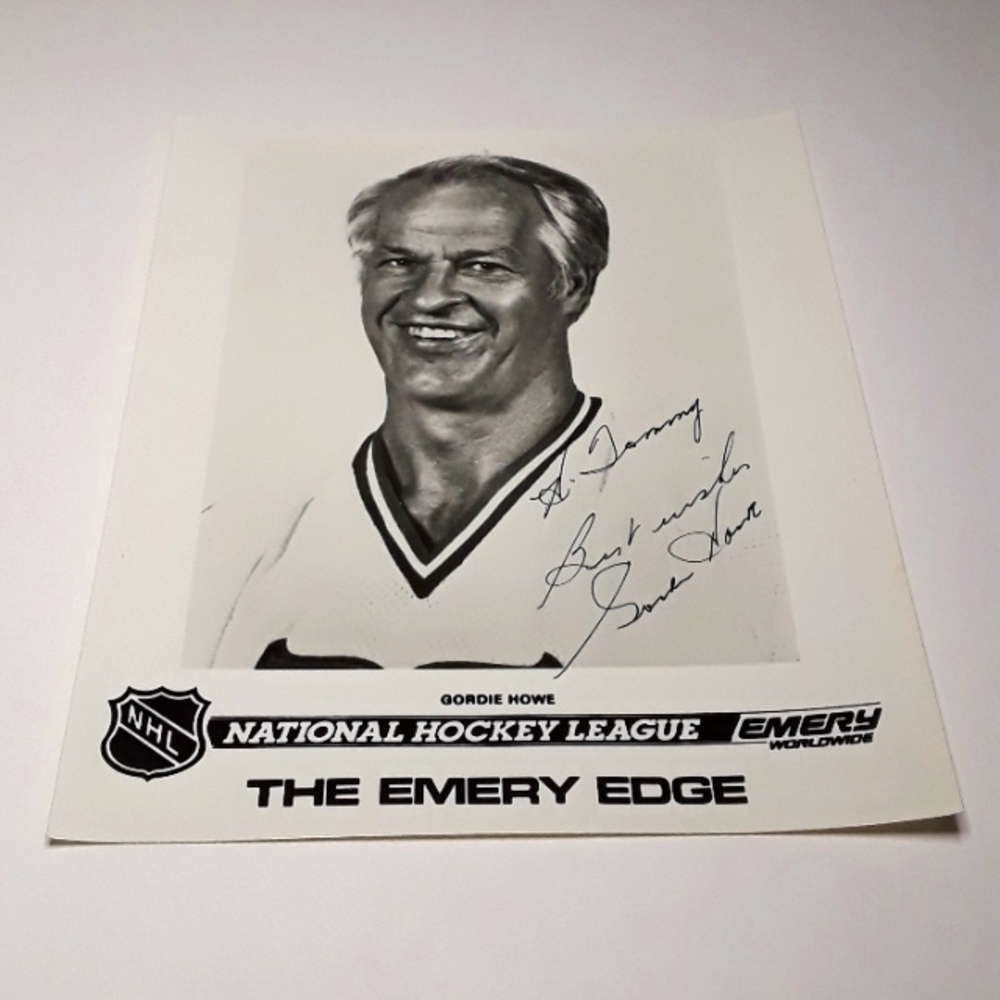 c RARE ORIGINAL NHL RED WINGS HOCKEY GORDE HOWE SIGNED AUTOGRAPH PHOTO